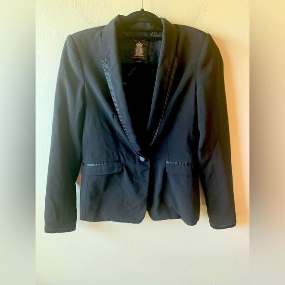 Juicy Couture black tuxedo jacket size XS - Picture 1 of 9